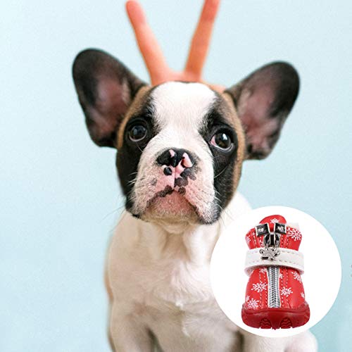 VILLCASE 4Pcs Botas de Cachorro ImpermeÃ¡veis â€‹â€‹Sapatos de Cachorro Protetor de Pata de Animal d