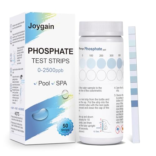 Phosphate Test Kit for Pool: 50PCS Phosphate Test Strips for Swimming Pool Hot Tub and Spa Water Quality Maintenance - Reliable Phosphate Test for Inground & Above-Ground Pools