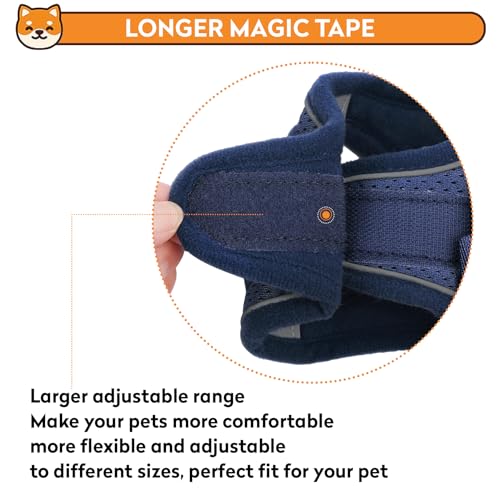 Dog Harness with Leash Set, No-Pull Step-in Reflective Pet Harness with 1 Leash Clips, Adjustable Soft Padded Easy Walk Dog Vest for Small Medium Large Dogs, Cats(Dark Blue,Medium) - Image 6