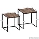 Vida Designs Brooklyn Beistelltische, Dunkles Holz, Nest of 2 Tables