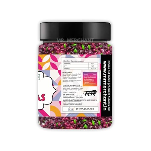 Image of Mr. Merchant Gulab Mukhwas, Traditional Mouth Freshener Mukhwas Mix (Pack of 1 (300g Jar Pack))