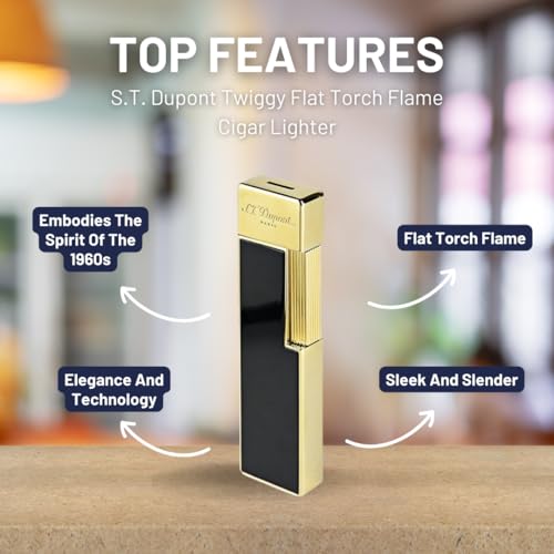 Encendedor S.T. Dupont Twiggy Metal Negro y Cromo miniatura 4