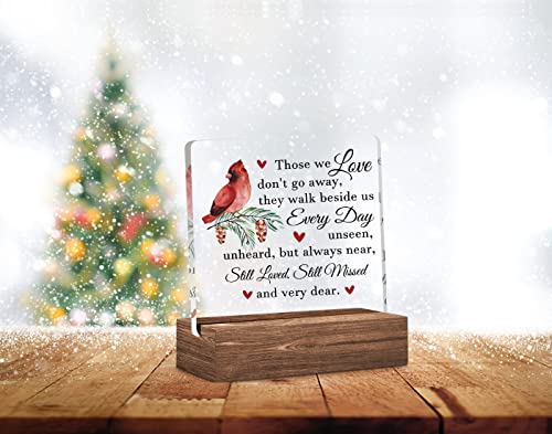 Sympathy Memorial Gifts, Clear Desk Memory Decorative Sign With Wood Stand, Home Office Positive Plaque Decor, Sympathy Gifts For Loss Of Loved One In Memory #TOP2