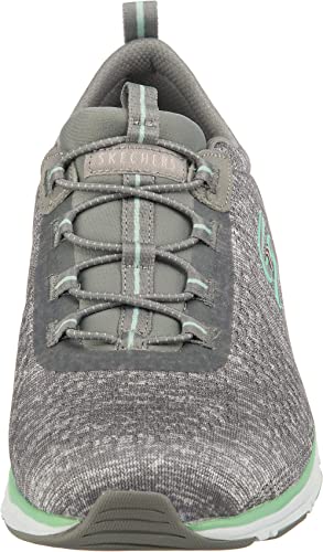 Skechers Skechers womens Fashion Sneaker, Grey/Mint, 9.5 US