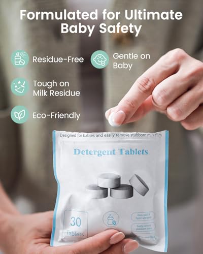 Image of GROWNSY Official Detergent Bottle Washer Tablets 130 PCS | Compatible with Grownsy & Momcozy Baby Bottle Washers