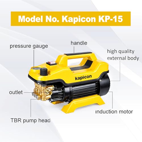 Image of KP-15 High Pressure Washer for Car & Bike | 2200W Copper Motor, 160 Bar, 9L /Min Flow, 8M Hose | Portable Electric Power Washer for Home, Patio & Floor Cleaning