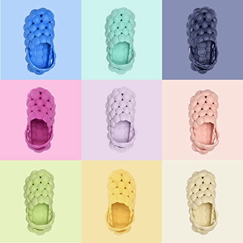 Kids Bubble Slides Shoes Garden Clogs, Boys Girls Cushioned Massage Golf Ball Slides Platform Comfortable Bubble Slipper Sandal Purple #TOP4