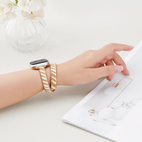 Image of Missair Thin Band Compatible with Apple Watch 38mm 40mm 41mm 42mm 44mm 45mm 46mm 49mm for Women, Slim Bracelet Designer Dressy Stainless Steel Metal Strap for iWatch Series 11 10 9 8 7 6 5 4 SE Ultra