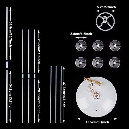 Light up Balloon Stand Kit 2 Set Table Balloon Decorations with String Light for Birthday Wedding Christmas Party Decorations