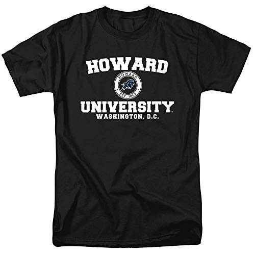 Howard University Official Circle Logo Unisex Adult T-Shirt, Circle Logo, X-Large