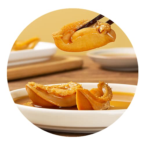 Abalone Wild 4 Head Abalone Juice Large Abalone Stock Braised Abalone Canned Rice 5.82Oz/165G 鲍鱼 野生4头鲍汁大鲍鱼 高汤红烧鲍鱼罐头 开罐加热即食鲍鱼罐头捞饭165G #TOP3