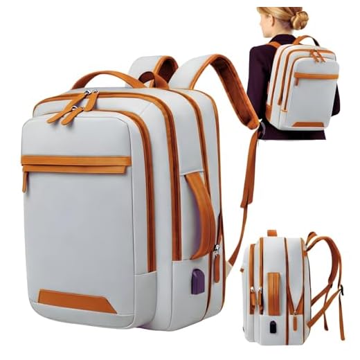 [ASSISTA O VÍDEO] Mochila Viagem Avião Expansível Impermeável Resistente Grande Capacidade Mala de Bordo Bagagem de Mão com Saída USB Multifuncional (MX-987) (CINZA) - CODATECH