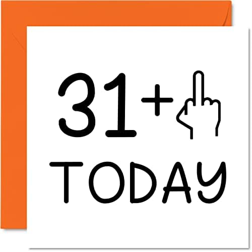 21st Birthday Card Funny for Women - Novelty Middle Finger - Rude Birthday Cards for Men, 145mm x 145mm Birthday Greeting Cards, Joke Banter Cards for Daughter Step Son Sister Brother Auntie Uncle