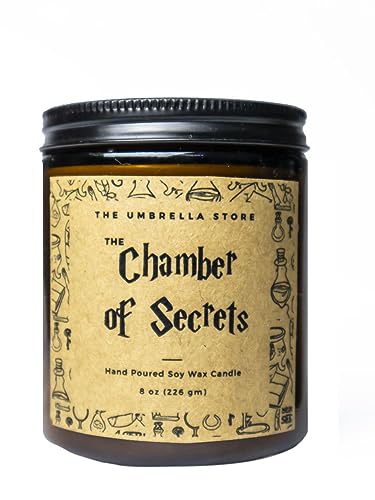 Image of THE UMBRELLA STORE The Chamber of Secrets Scented Candle| Luxury Scented Candle | Home Decor Candle (The Chamber of Secrets), Glass, Aromatherapy