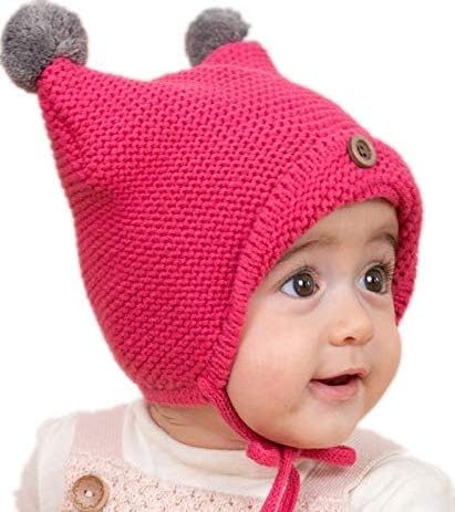 Amazon Co Jp 男の子 女の子 秋 冬 ポリエステル 全3色 手編み 保温 あったか 帽子 ニット帽 キャップ 赤ちゃん あかちゃん帽子 子供 出産祝い 秋冬 防寒 防風 カジュアルボックス ピンク 服 ファッション小物