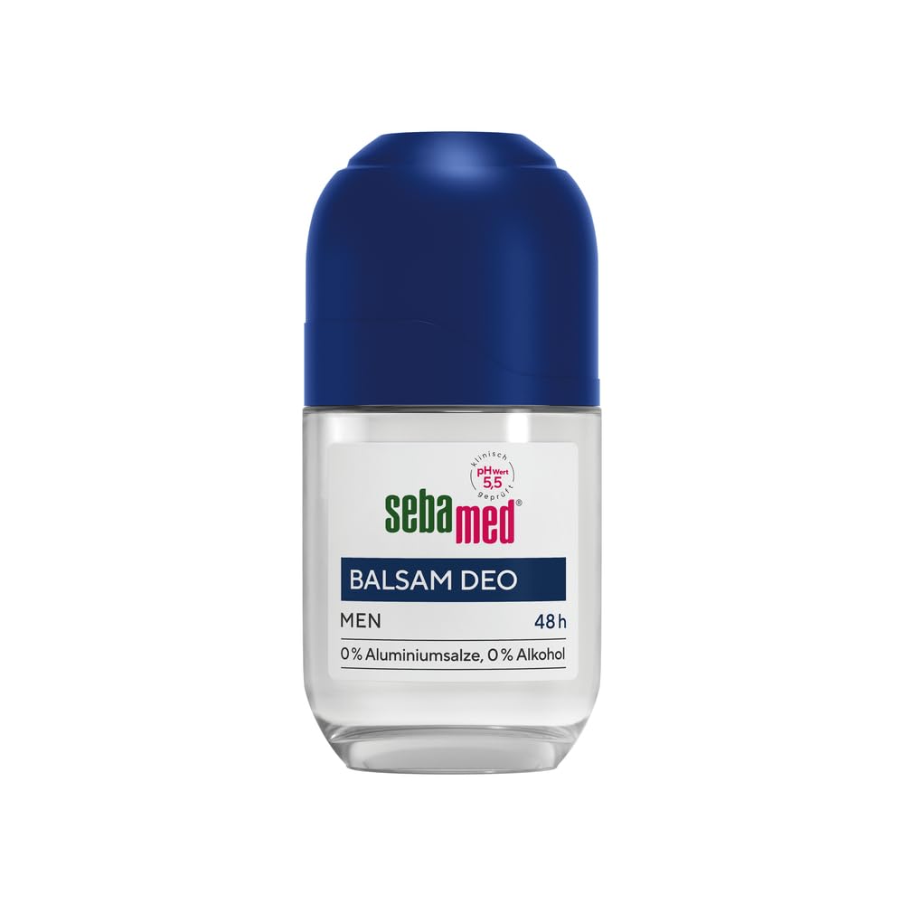 Sebamed Deo Roll-On Balsam Deo for Men 50 ml, mit 48 Stunden Wirkung, ohne Aluminiumsalze, ohne Alkohol, effektive Wirkformel mit Zink-Komplex