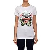  Trussardi Jeans Damen T-Shirt Jersey Stretch Slim Fit Pullunder, Weiß (W001/White W001), Large
