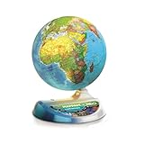 Clementoni Globo Terrestre Luminoso, Mapa Mundial Interactivo Educativo, Base Iluminada, Geografía para Niños y Estudiantes