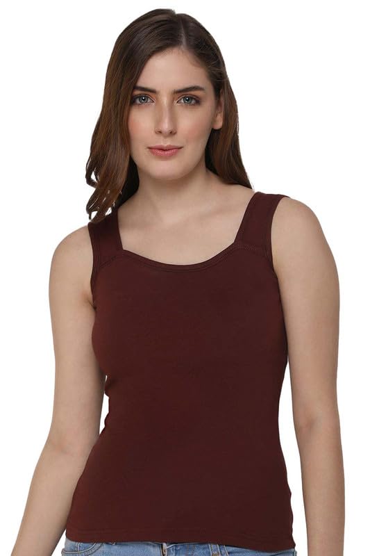 intimacy lingerie Women's Cotton Tank Top for Women - Regular Fit, Everyday wear, Round Neckline, High Back, Sleeveless Style Slip for Women-picture-19