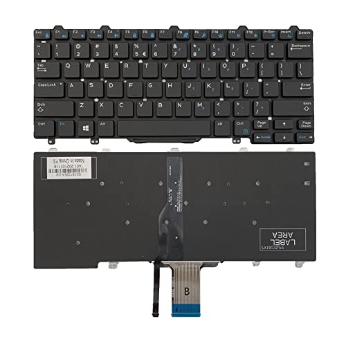 DELL Latitude 7350 5290 E5250 5270 E7270 E7250 7270 MJ8HY 0MJ8HY 0XCD5M�p���b�v�g�b�v����US���C�A�E�g�o�b�N���C�g�L�[�{�[�h