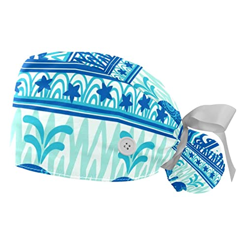 Chapeau de travail respirant JDEZ : lot de 2 calots bouffants ajustables