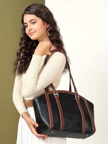 Image of EXOTIC Shoulder Handbag for Women, Classic Fashion Design with Contrast Stitching