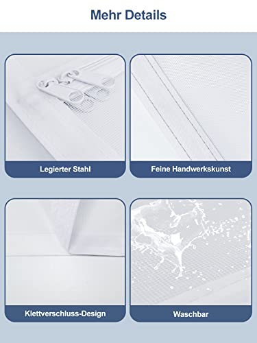 Katzengitter für Tür, Verhindern Sie das Auslaufen von Katzen, Isolationstür-Bildschirm für die Einführung Neuer Katzen, Katzentürnetz für den Sommer (Passende Türgröße: 90cm x 200cm, weiß)