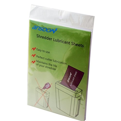 Ansoon Folhas lubrificantes de triturador de papel, folhas de afiação e lubrificação de triturador d