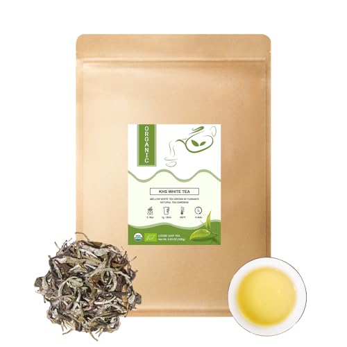KHS Premium Organic White Tea, 3.53 Oz USDA Certified Grade