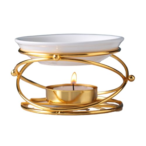 ゴールド香りバーナーセラミックスホルダー家の装飾用豪華な室内環境ゴールドアロマディフューザー