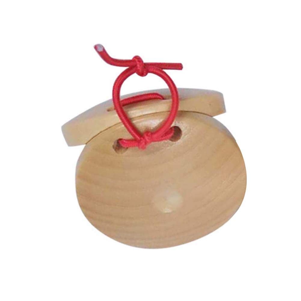 Luwsldirr 1Pc Wooden Finger Castanet Percussion Instrument Musical Educational Kids