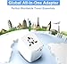 International Travel Adapter Voltage Converter to Step Down 230V to 120V for Hair straighteners, laptops, Cell Phones, Power converters from USA to UK, Europe, Australia Over 200 Countries