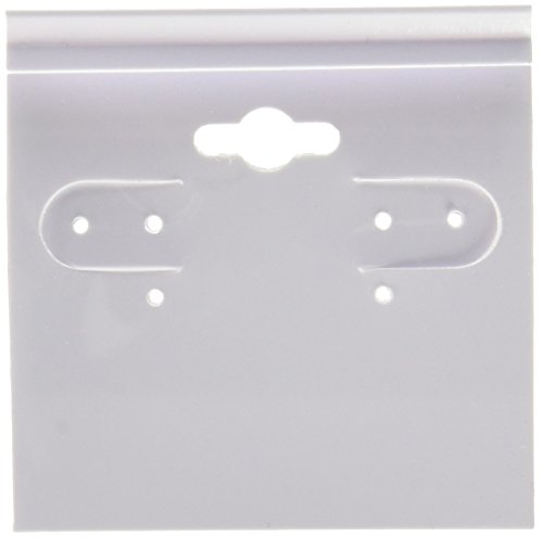 Beadaholique Earring Display Flocked Hang Cards (100 Pack), 2 x 2, White