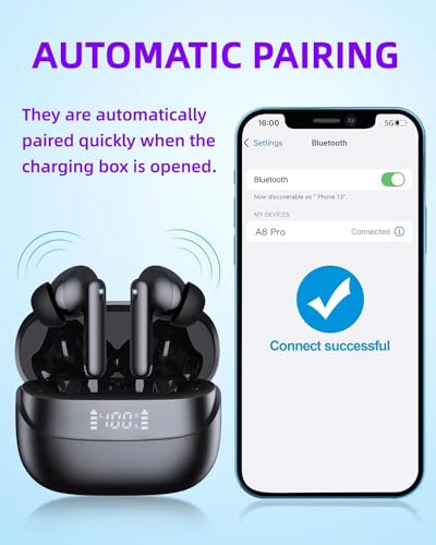 Wireless Earbuds A8 PRO Bluetooth Earbud & in-Ear Headphones Deep Bass Clear Call - image 3
