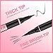 iMethod Liquid Eyeliner - Waterproof Eyeliner 2-in-1 Dual-Ended Eye Liner with Precise Brush-Tip and Thick Tip, Black Liquid Liner Pen, Matte Finish, Long Lasting, Smudge-proof, Transfer-proof, Black