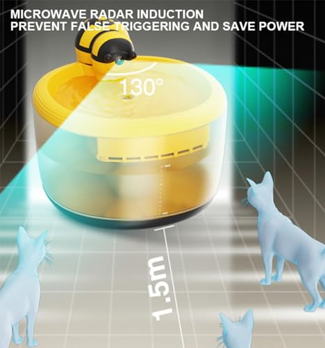 Fuente de agua inalámbrica para gatos con sensor de movimiento miniatura 2