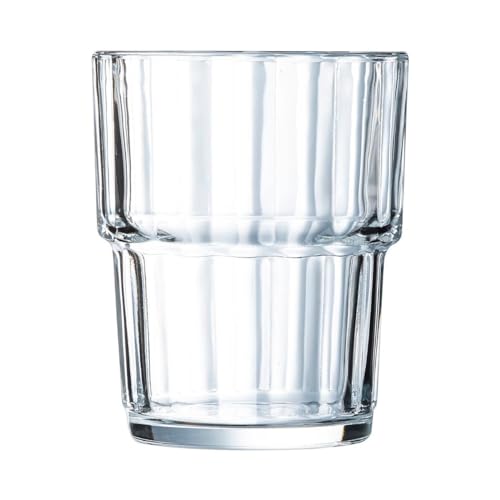Arcoroc ARC 60024 Norvege Trinkglas, Wasserglas, Saftglas, 200ml, Glas, transparent, 6 Stück