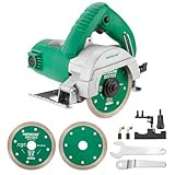 Hoteche 4-3/8-Inch Dry/Wet Masonry&Tile Saw 1400W Electric Cutter with Diamond Blade(Turbo Type) for Stone, Ceramic and Marble Cutting
