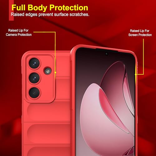 Image of Zapcase Back Case Cover for Samsung Galaxy S25 FE | Compatible for Samsung Galaxy S25 FE Back Cover | Liquid Silicon Magic Case with Camera Protection | Red