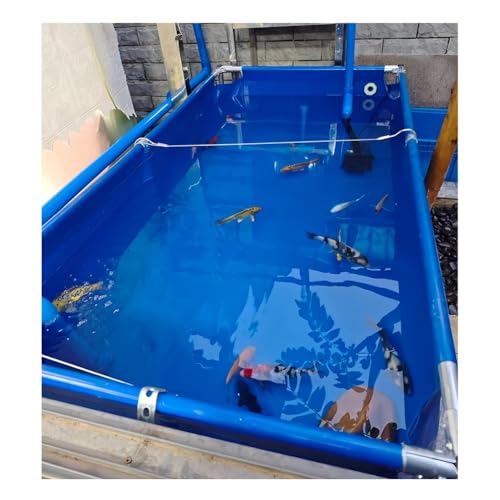 Bassin d'aquaculture avec vanne réservoir toile cadre acier