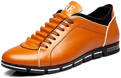 CUSTOME Hombre Casual Cuero PU Ata los Zapatos Zapatillas