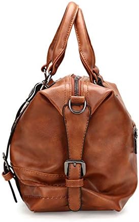 Women Leather Fashion Ladies Messenger Handbag Shoulder Bag Tote Satchel Purse Brown, Brown - Image 3
