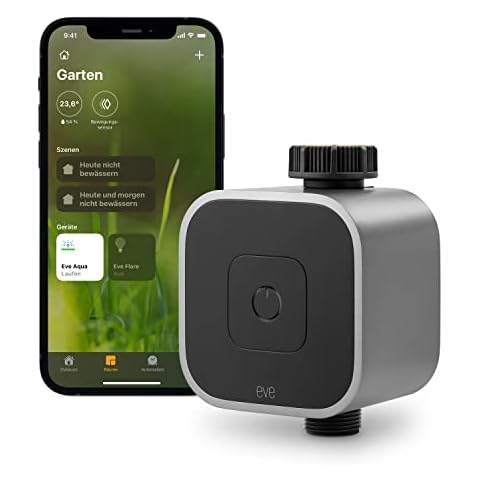 Eve Aqua - Smarte Bewässerungssteuerung per App oder Siri, automatisch bewässern, Zeitpläne, einfache Bedienung, Fernzugriff, Keine Bridge, Thread, HomeKit Cover
