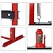 Hydraulic Press 12-Ton Hydraulic Shop Press with Press Plates H-Frame Garage Floor Stand Jack for Gears and Bearings Adjustable Working Table Height Red