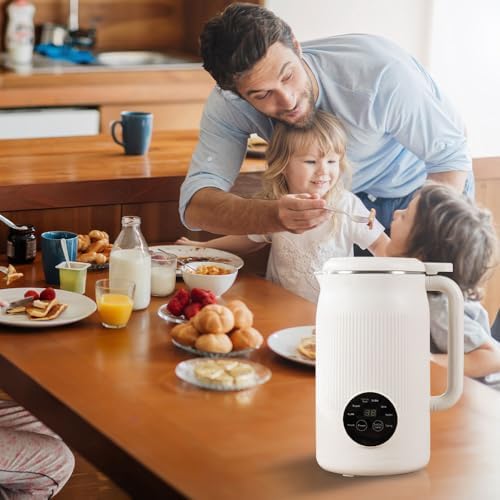Macchina per latte di soia da 1200 ml, con lama in acciaio inox, prenotazione intelligente, pulizia automatica, ideale per uso domestico, preparazione del latte vegetale senza sforzo