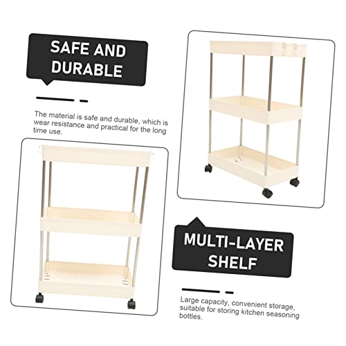 Amosfun Carrinho De Três Andares Prateleiras De Armazenamento De Plástico Carrinho De Rolamento Arma
