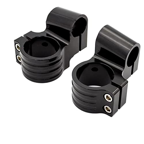 Handlebar Riser For Guzzi For MV-AGUSTA 50MM CNC Aluminum Motorcycle Riser Handlebar Clip-Ons Fork Handle Bars Clip Ons Motorbike Handlebar handlebar risers motorcycle (Size : Black Part)