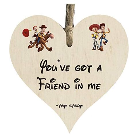 the sticker studio ltd Toy Story Friend In Me Walt Disney Quote Wooden Heart Shape Plaque Gift Sign htc151 Cover