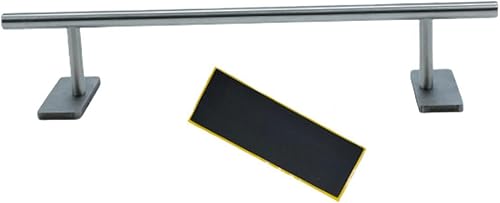 Riel de diapasón obstáculos 11.0x2.2 in - Mini patineta redonda de acero inoxidable para rampas de diapasón y parque