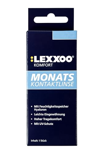 LEXXOO Komfort Monatskontaktlinse -2,75 dpt, Hydrogel mit Hyaluron, 1 Stück